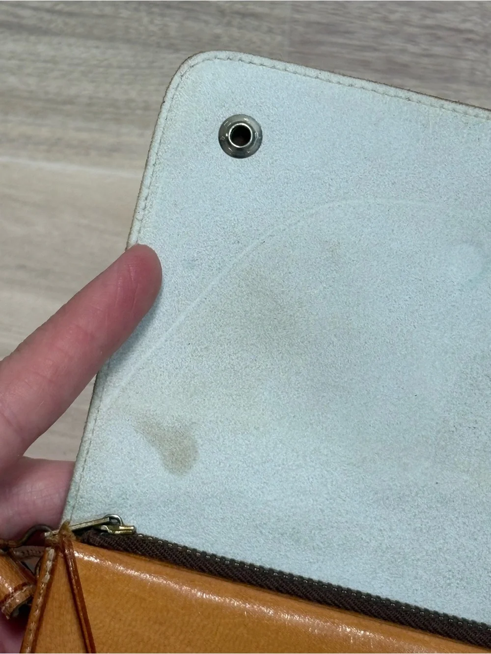 VTG Say Mexico / Floral Embossed Leather Wallet Wristlet